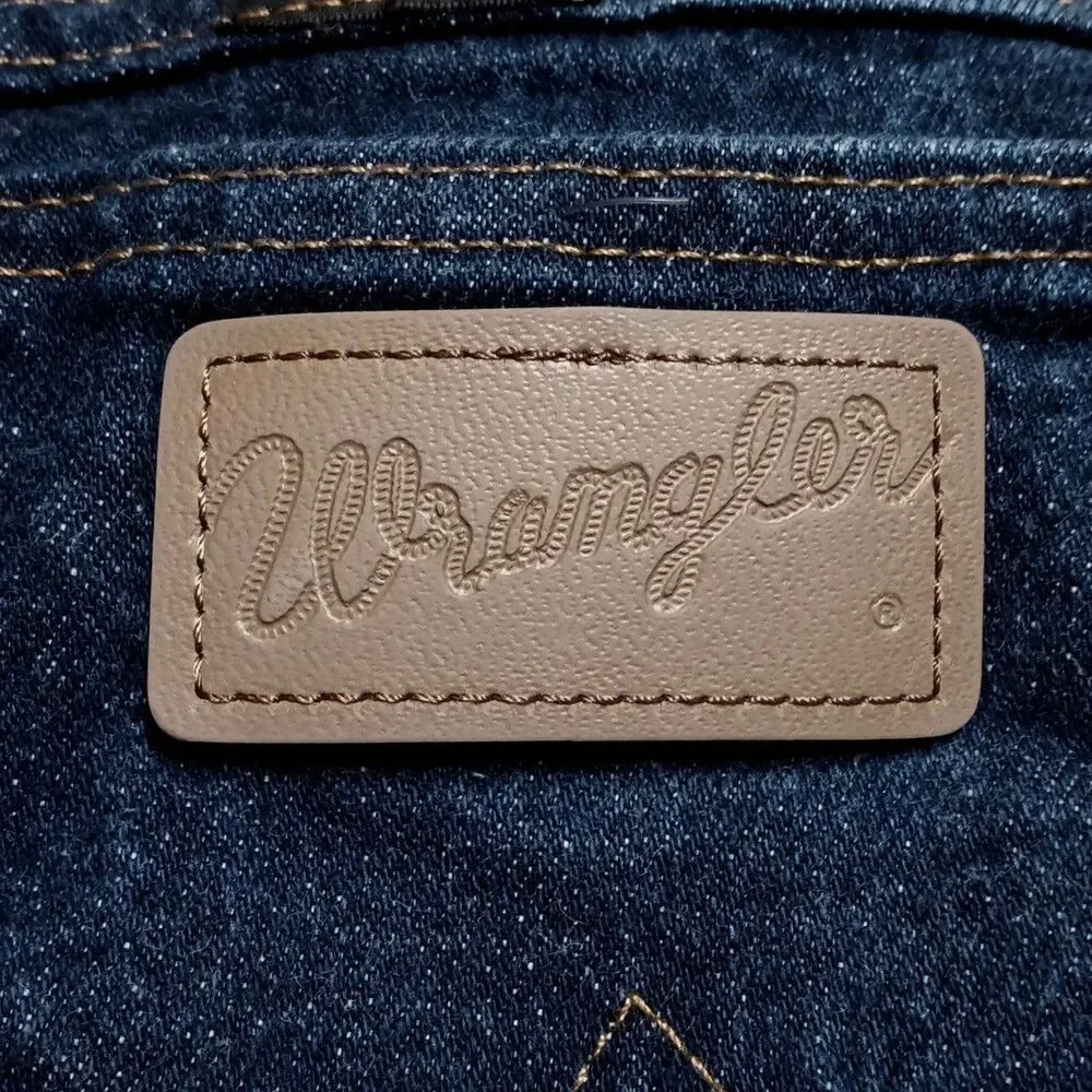 Vintage Wrangler 937STR Men's 36x30 Dark Wash Straight Leg Jeans